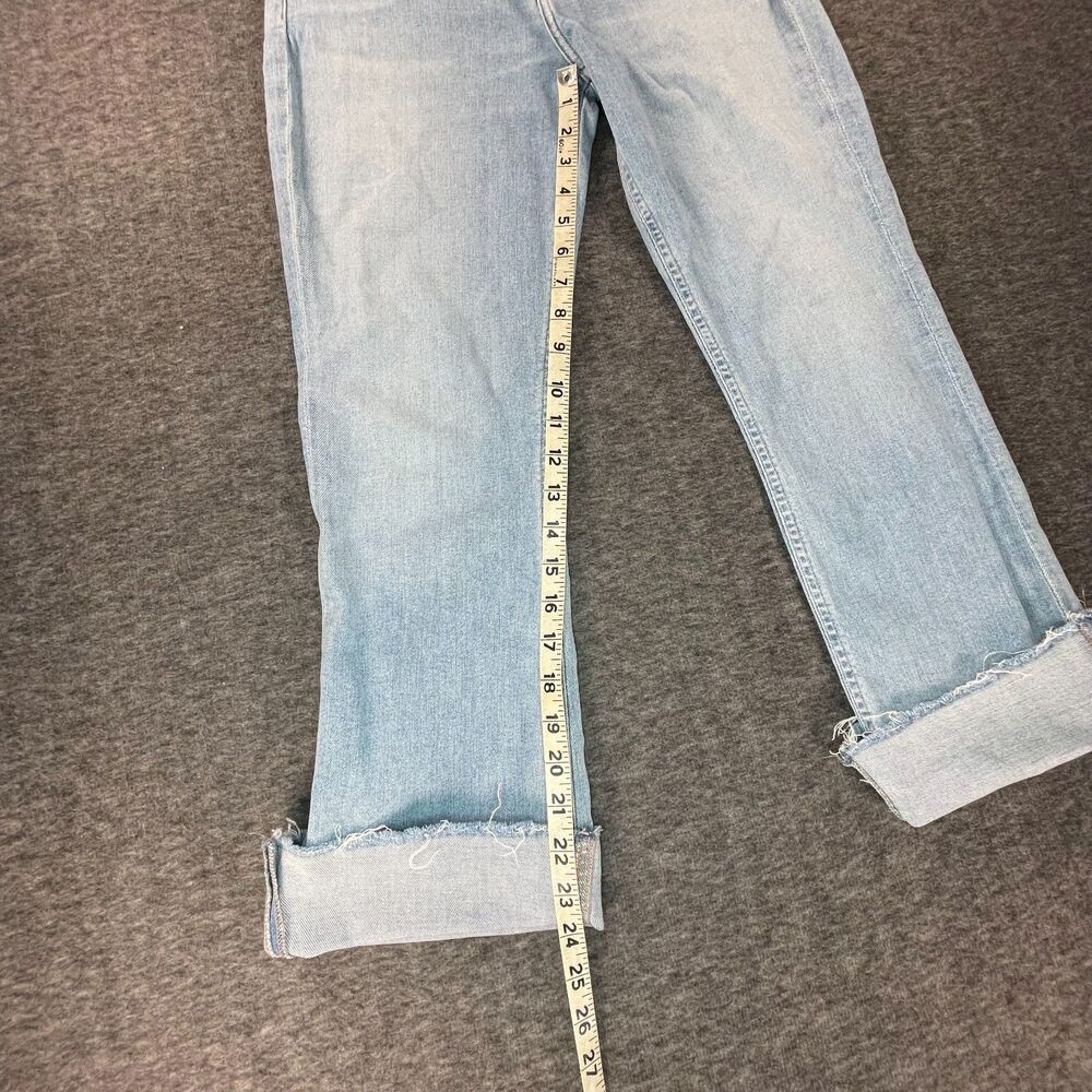 Citizens of Humanity Light Wash Raw Hem Jeans 29 High Rise Straight Crop Y2K - Picture 10 of 15